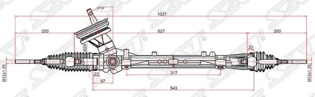 SAT ST48001EM02A - Рулевой механизм, рейка unicars.by