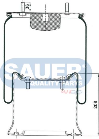 SAUER S2290912302 - Кожух пневматической рессоры unicars.by