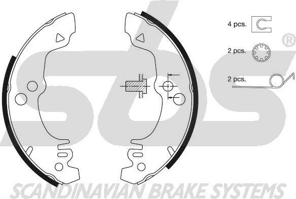 SBS 18512725282 - Комплект тормозных колодок, барабанные unicars.by
