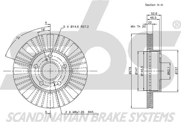 SBS 1815204560 - Тормозной диск unicars.by