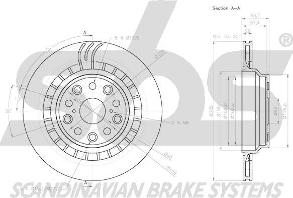 SBS 18152045149 - Тормозной диск unicars.by