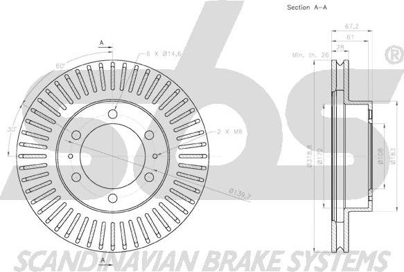 SBS 1815.2045145 - Тормозной диск unicars.by