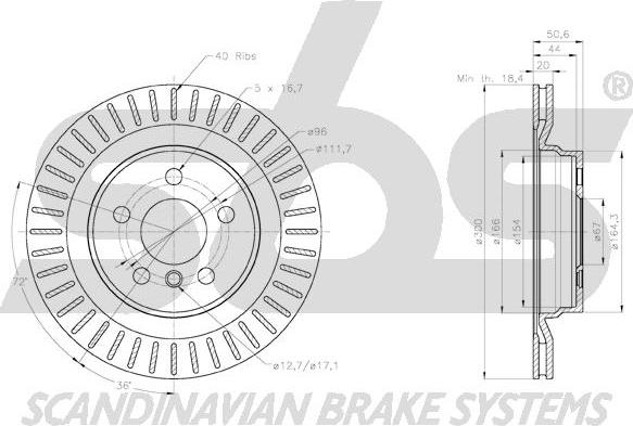 SBS 18153115117 - Тормозной диск unicars.by