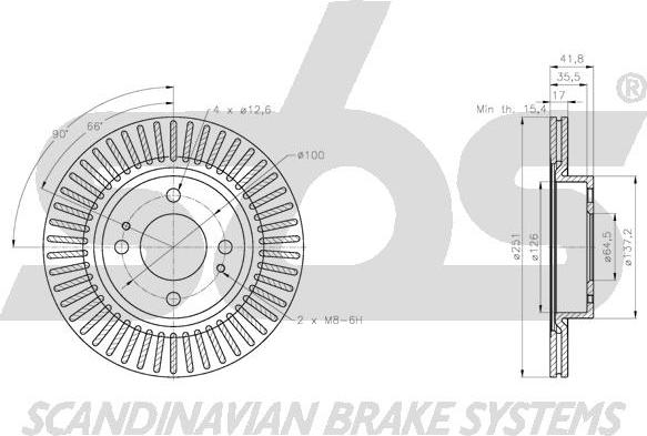 SBS 1815203087 - Тормозной диск unicars.by