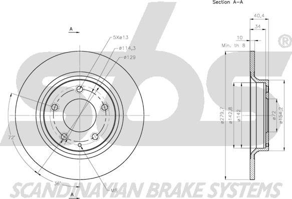 SBS 1815313269 - Тормозной диск unicars.by