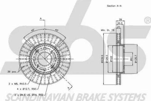 SBS 1815.202630 - Тормозной диск unicars.by