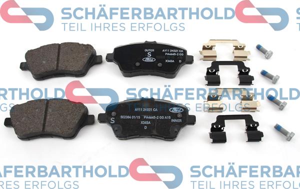 Schferbarthold 315 06 231 01 11 - Тормозные колодки, дисковые, комплект unicars.by