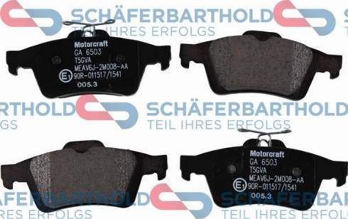 Schferbarthold 315 06 278 01 11 - Тормозные колодки, дисковые, комплект unicars.by