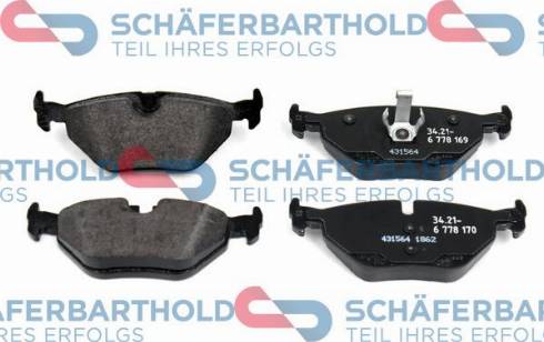 Schferbarthold 315 02 377 01 11 - Тормозные колодки, дисковые, комплект unicars.by