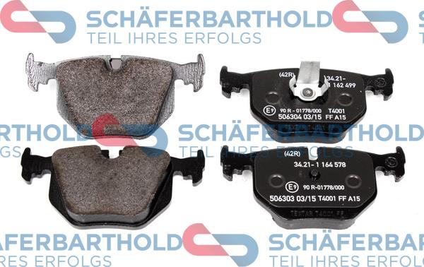 Schferbarthold 315 02 299 01 11 - Тормозные колодки, дисковые, комплект unicars.by