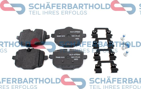 Schferbarthold 315 02 231 01 11 - Тормозные колодки, дисковые, комплект unicars.by