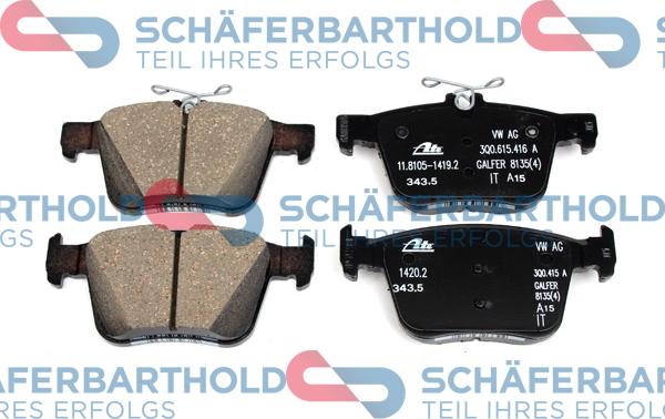 Schferbarthold 315 18 183 01 11 - Тормозные колодки, дисковые, комплект unicars.by