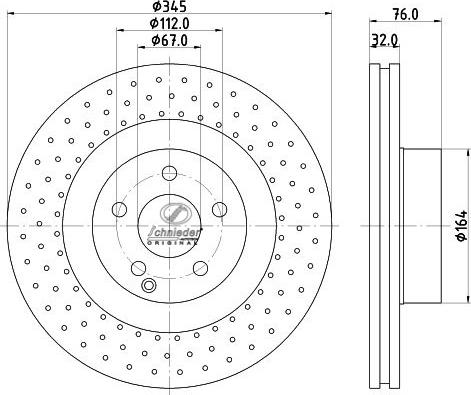 SCHNIEDER AUTOTECH BZS55.00083 - Тормозной диск unicars.by