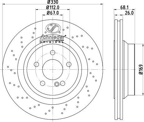 SCHNIEDER AUTOTECH BZS55.00076 - Тормозной диск unicars.by