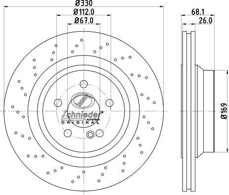 SCHNIEDER AUTOTECH BZS55.00077 - Тормозной диск unicars.by