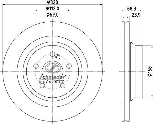 SCHNIEDER AUTOTECH BZS55.00335 - Тормозной диск unicars.by