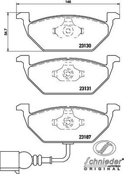 SCHNIEDER AUTOTECH SBP008-551 - Тормозные колодки, дисковые, комплект unicars.by