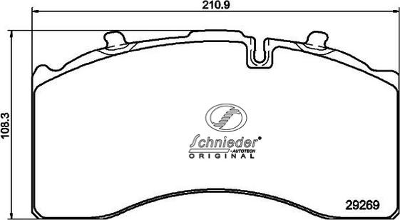 SCHNIEDER AUTOTECH SFT31.00016 - Тормозные колодки, дисковые, комплект unicars.by