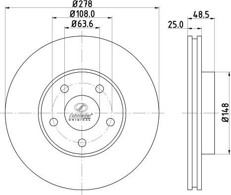 SCHNIEDER AUTOTECH VLS55.00257 - Тормозной диск unicars.by