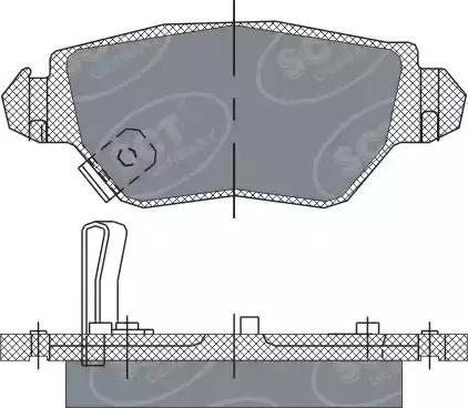 SCT-MANNOL SP 242 PR - Тормозные колодки, дисковые, комплект unicars.by