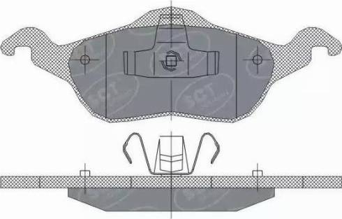 SCT-MANNOL SP 237 PR - Тормозные колодки, дисковые, комплект unicars.by