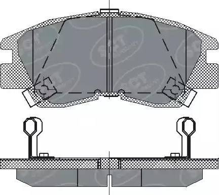 SCT-MANNOL SP 222 PR - Тормозные колодки, дисковые, комплект unicars.by