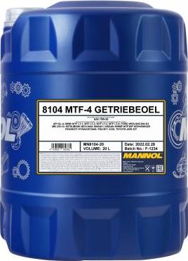 SCT-MANNOL MN8104-20 - Трансмиссионное масло unicars.by