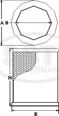 SCT-MANNOL SB 651 - Воздушный фильтр, двигатель unicars.by