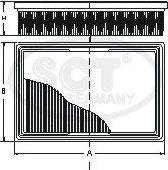 SCT-MANNOL SB 2117 - Воздушный фильтр, двигатель unicars.by