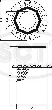 SCT-MANNOL SB 3150 - Воздушный фильтр, двигатель unicars.by