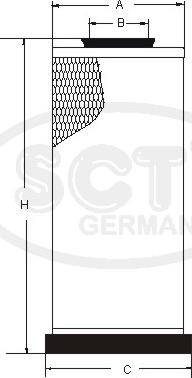 SCT-MANNOL SB 3216 - Воздушный фильтр, двигатель unicars.by