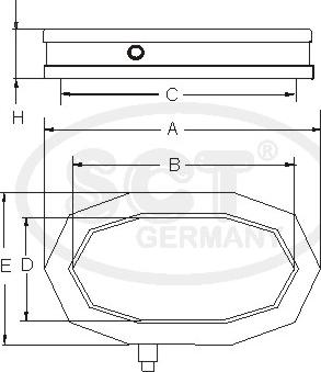 SCT-MANNOL SB 268 - Воздушный фильтр, двигатель unicars.by