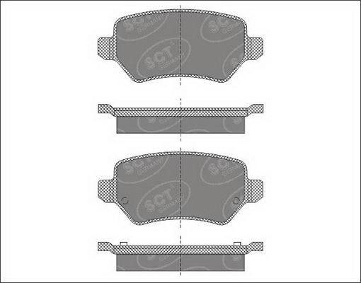 SCT-MANNOL SP494 - Тормозные колодки, дисковые, комплект unicars.by