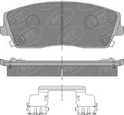 SCT-MANNOL SP 465 PR - Тормозные колодки, дисковые, комплект unicars.by