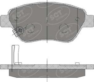 SCT-MANNOL SP 406 PR - Тормозные колодки, дисковые, комплект unicars.by