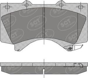 SCT-MANNOL SP400 - Тормозные колодки, дисковые, комплект unicars.by