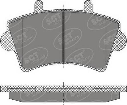 SCT-MANNOL SP 419 PR - Тормозные колодки, дисковые, комплект unicars.by