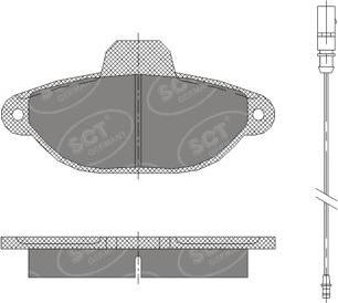 SCT-MANNOL SP 414 PR - Тормозные колодки, дисковые, комплект unicars.by