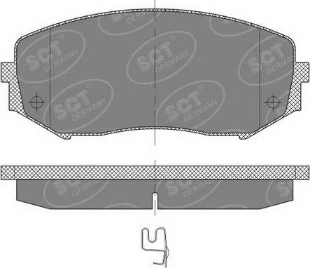 SCT-MANNOL SP 482 PR - Тормозные колодки, дисковые, комплект unicars.by