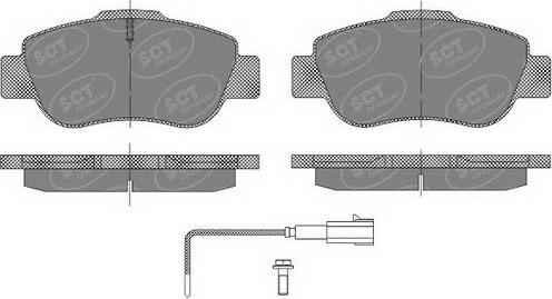 SCT-MANNOL SP 487 PR - Тормозные колодки, дисковые, комплект unicars.by