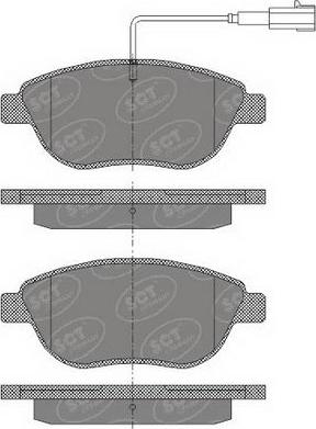 SCT-MANNOL SP 423 PR - Тормозные колодки, дисковые, комплект unicars.by