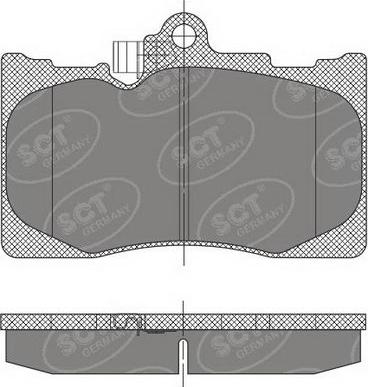 SCT-MANNOL SP 475 PR - Тормозные колодки, дисковые, комплект unicars.by