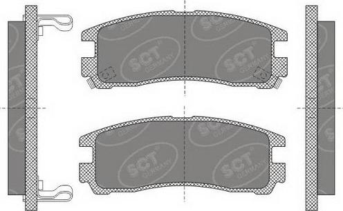 SCT-MANNOL SP 651 PR - Тормозные колодки, дисковые, комплект unicars.by