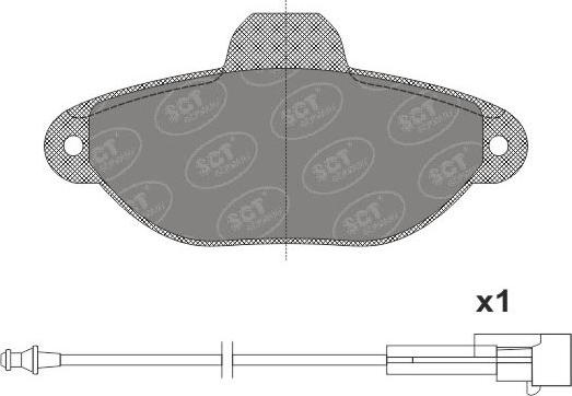 SCT-MANNOL SP 662 PR - Тормозные колодки, дисковые, комплект unicars.by