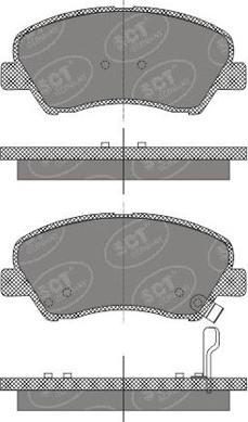 SCT-MANNOL SP 667 - Тормозные колодки, дисковые, комплект unicars.by