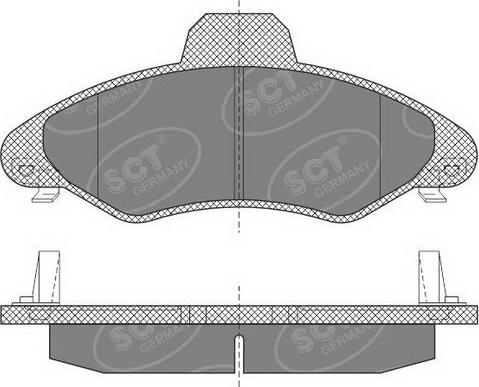 SCT-MANNOL SP 614 PR - Тормозные колодки, дисковые, комплект unicars.by