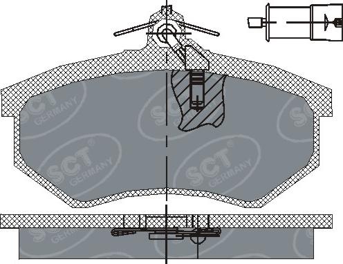 SCT-MANNOL SP 199 PR - Тормозные колодки, дисковые, комплект unicars.by