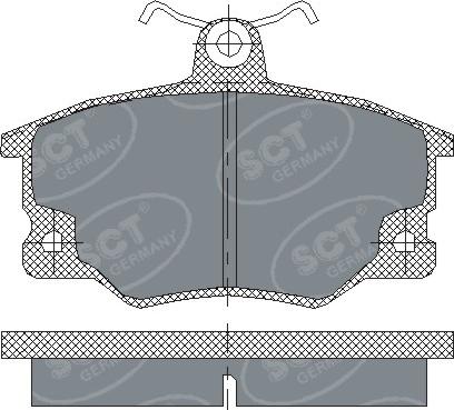 SCT-MANNOL SP 191 PR - Тормозные колодки, дисковые, комплект unicars.by