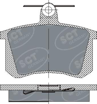 SCT-MANNOL SP 145 PR - Тормозные колодки, дисковые, комплект unicars.by