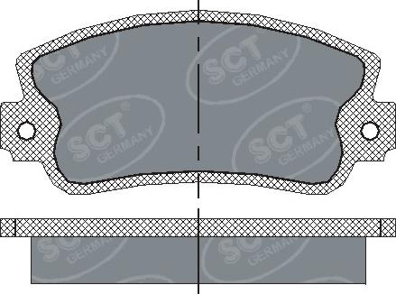 SCT-MANNOL SP 143 PR - Тормозные колодки, дисковые, комплект unicars.by